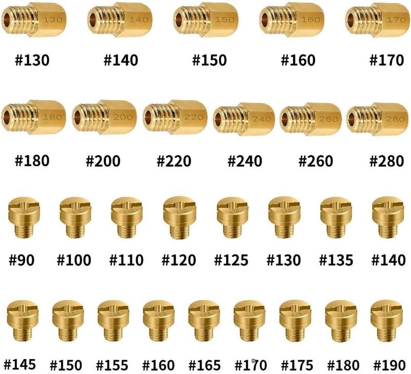 Strongthium 42 Pcs Carburetor Jet Kit for Mikuni Main & Pilot Slow Jet N100.604 VM28/486 VM4/042 VM22/210 - Image 2